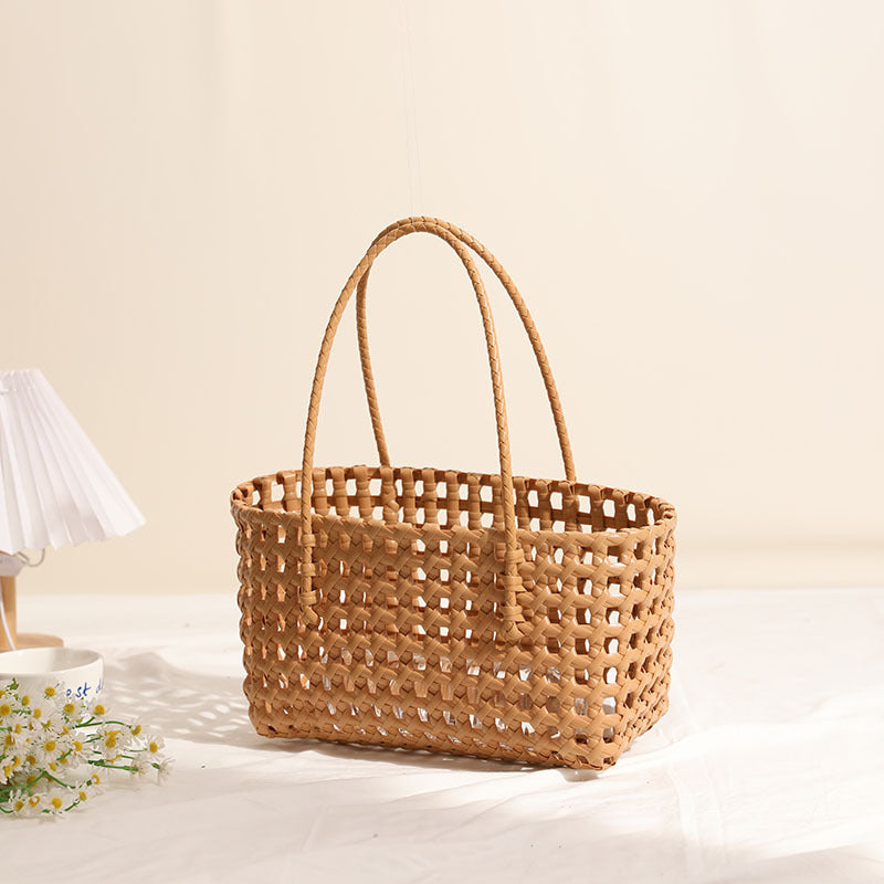 Geflochtene Basttrage Tasche Brehn