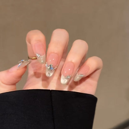 Rhinestone-beschmücktes Gel-Nagel-Set Brehn
