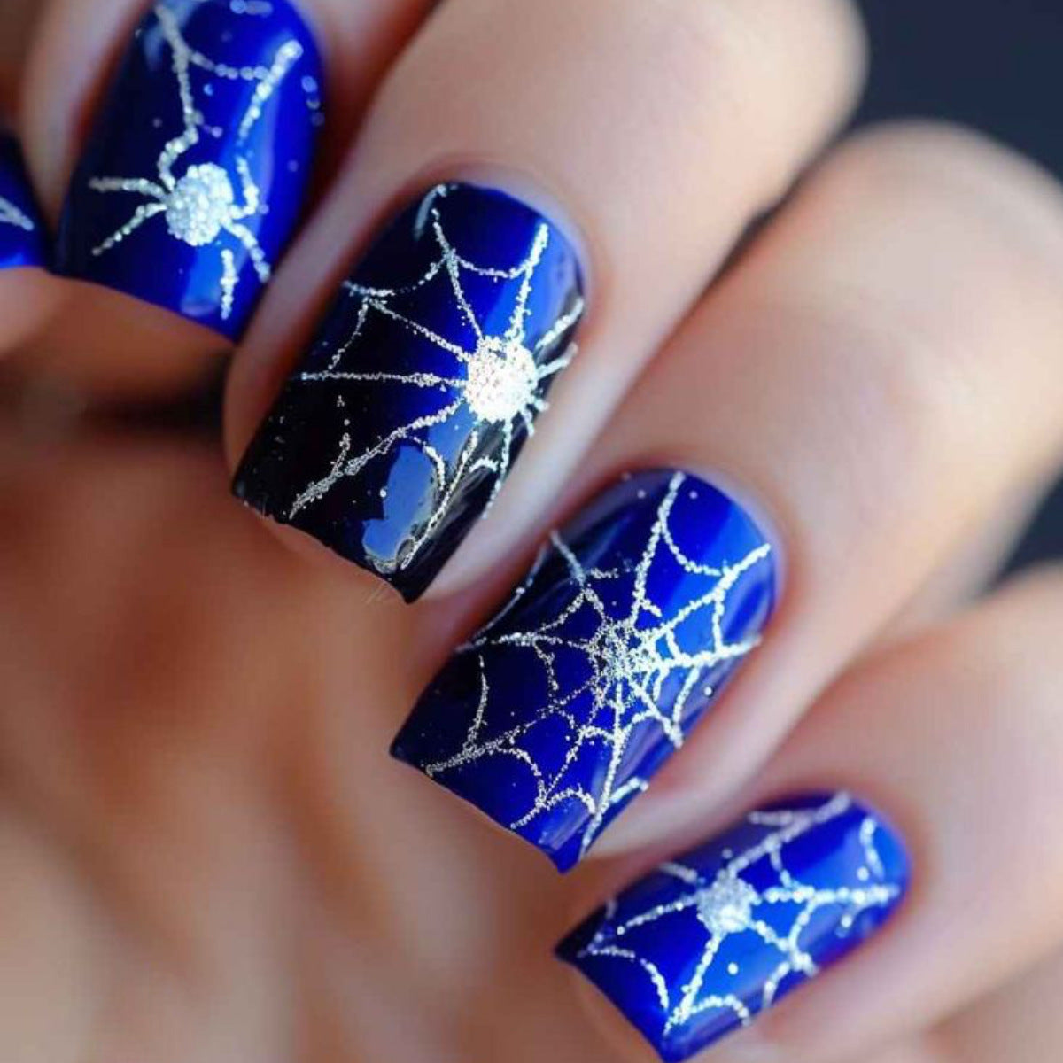 Halloween-Themed Spider Web Nagel Kunst Erweiterungen Brehn
