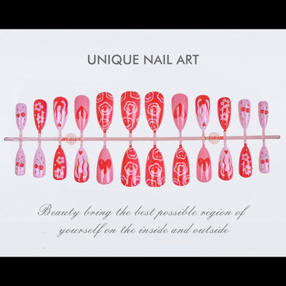 Künstlerisches Press-On Nageldesign-Set Brehn