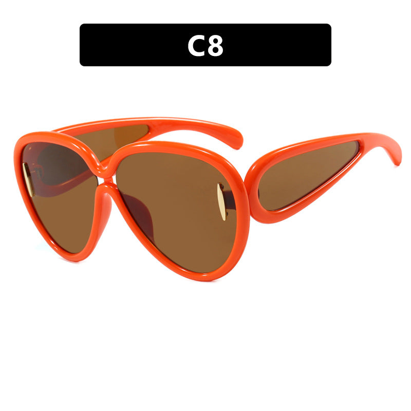 Damen extravagante Sonnenbrille im kreativen Design Brehn