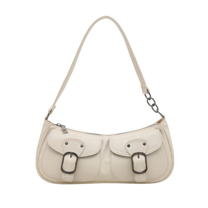 Stilvolle Schultertasche mit doppeltem Taschen Brehn