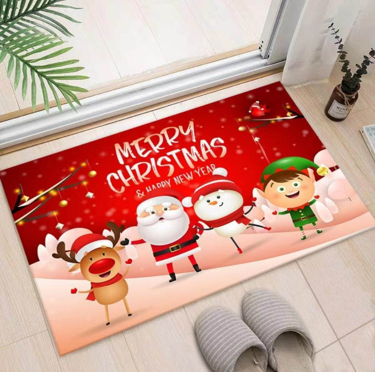 Weihnachtlich dekorierte Eingangsbereichmatte Brehn