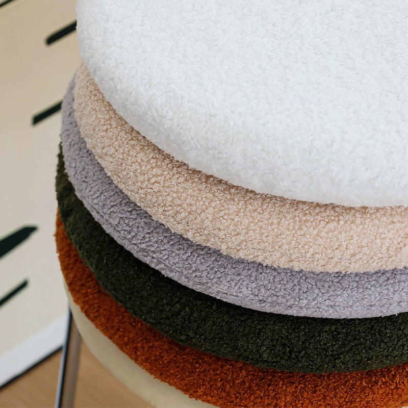 Rundes Sitzkissen aus Teddyfleece mit rutschfester Unterseite Brehn