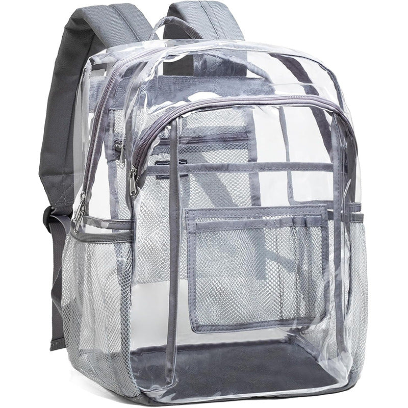 Transparente Schultasche mit Atmungsaktiven Mesh-Taschen Brehn