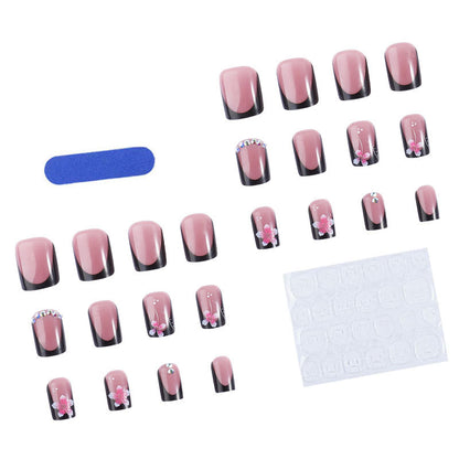 Floral Accent Press-On Nagelset