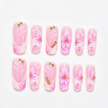 Künstlerisches Florales Nageldesign Set Brehn