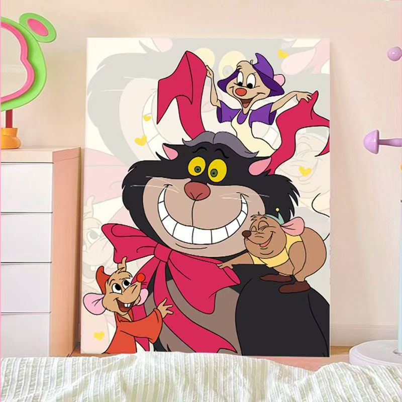 Verspielt Cartoon Katze Wandkunst Brehn