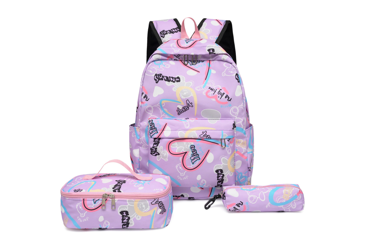 Rucksack-Set mit Isolierter Lunchbox und Stiftemäppchen Brehn