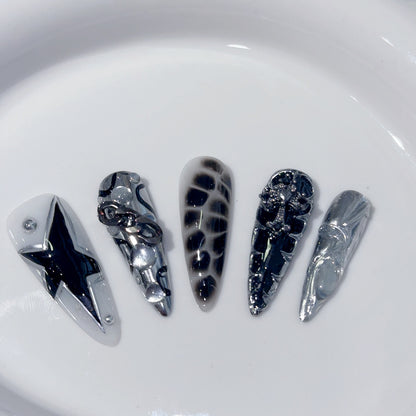 Gothic-Themen Druck-Nagelset