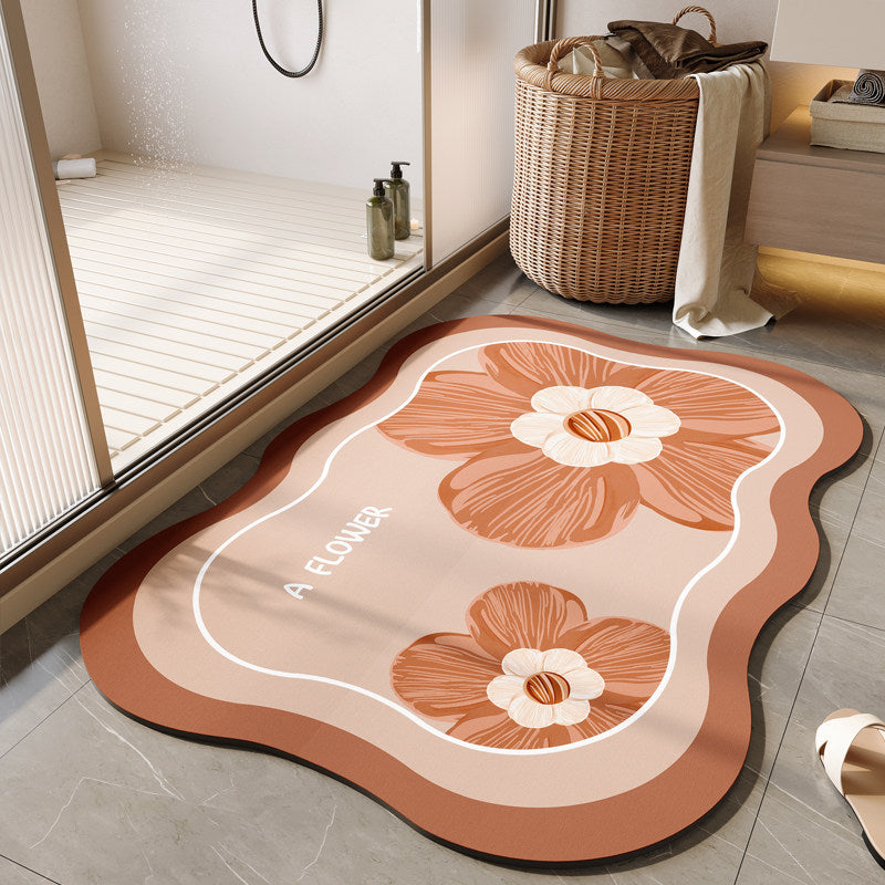 Dekorative florale Badematte Brehn