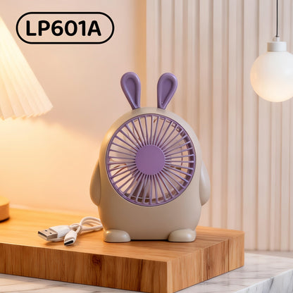 Frauen tragbarer Mini-Tischventilator mit süßem Charakterdesign Brehn