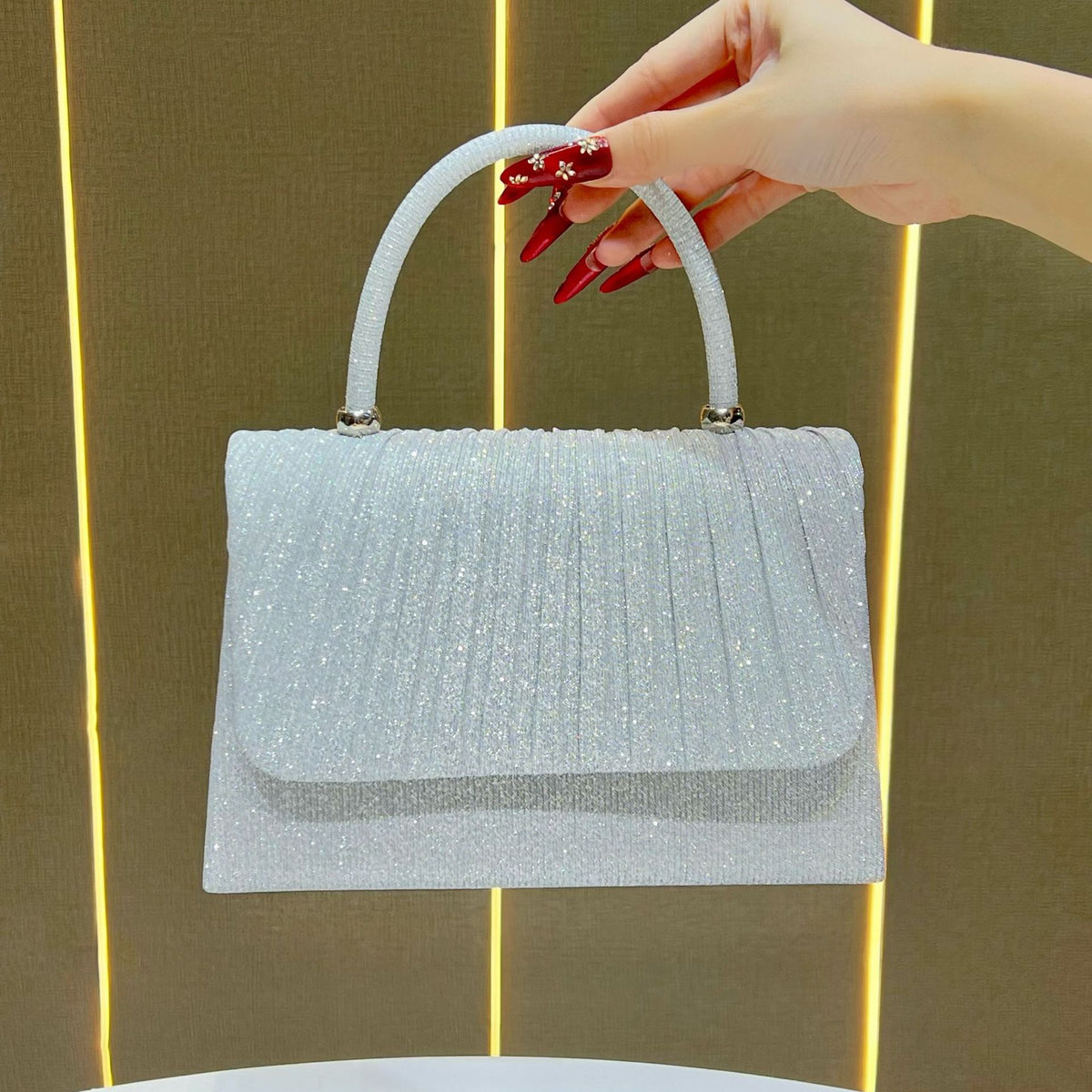 Falten Abend Handtasche