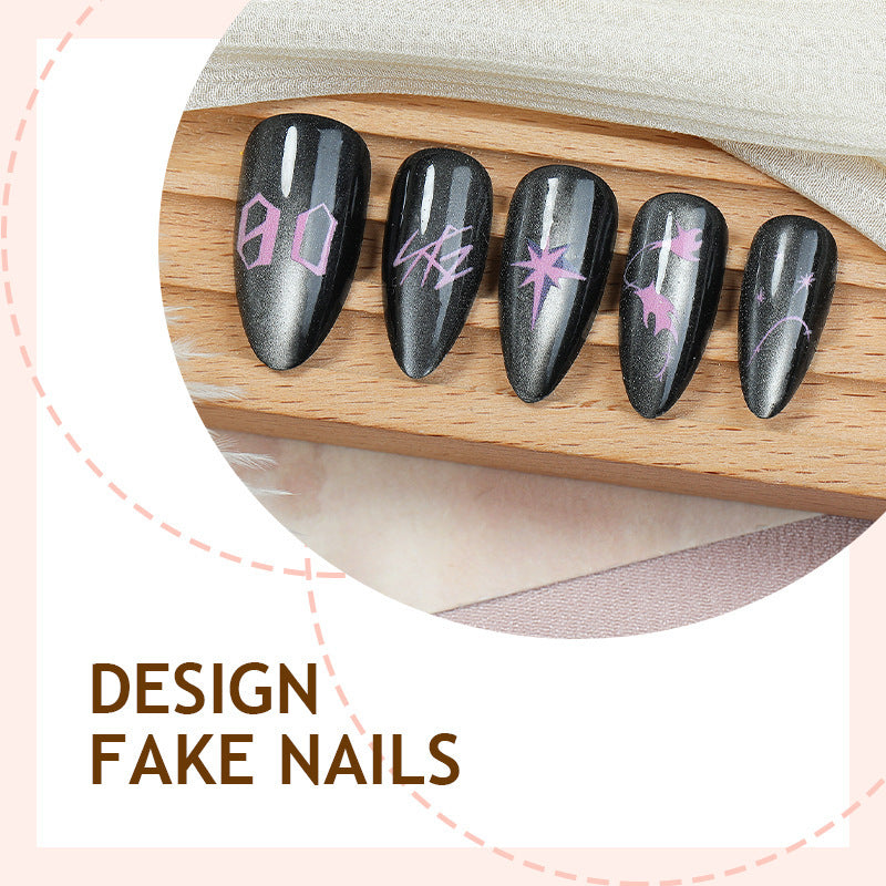 Kreatives Kunstnagelset mit mystischen Designs Brehn