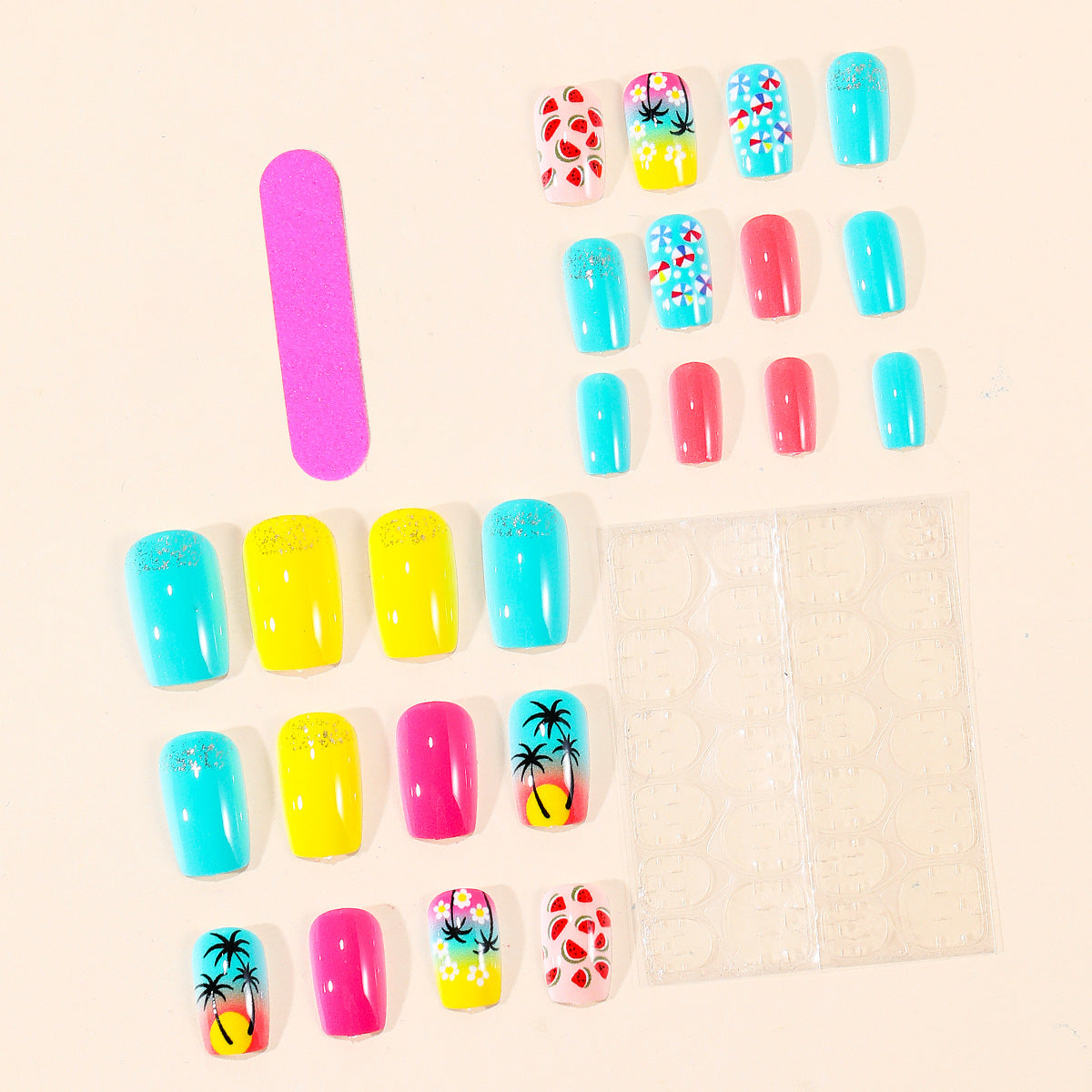 Tropisch inspiriertes Nagelkunst-Set Brehn