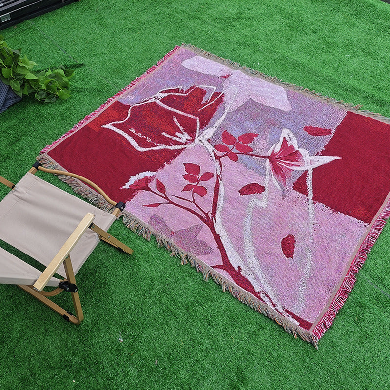 Künstlerisches florales Muster Werfen Decke