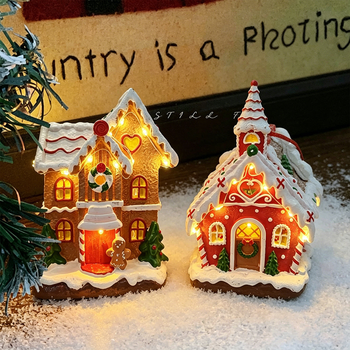Leuchtendes Weihnachtsdorfdhaus Brehn