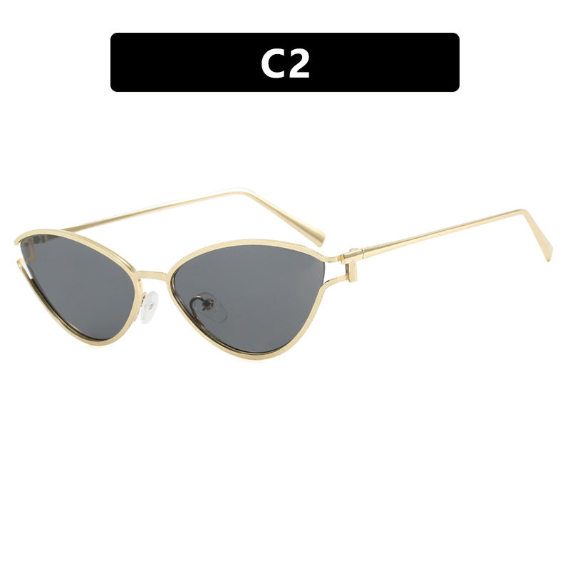 Damen Cat-Eye Sonnenbrille mit schützendem UV-Filter und elegantem Metallrahmen Brehn