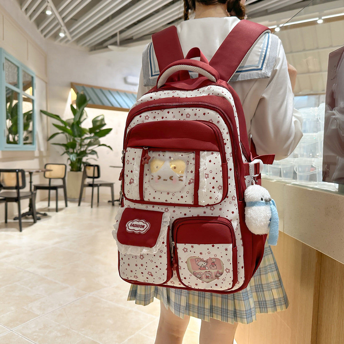 Stylische Sternen-Print Freizeit-Rucksack Brehn