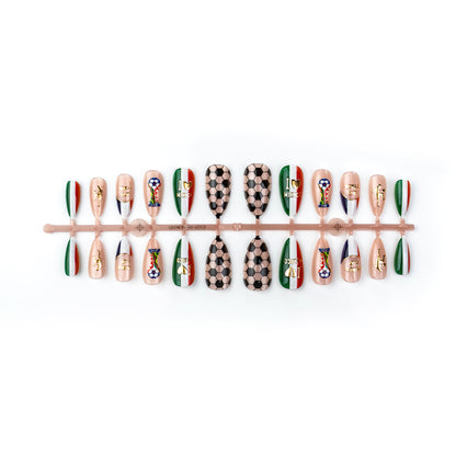 Sport-Themen Press-On Nail Art Set