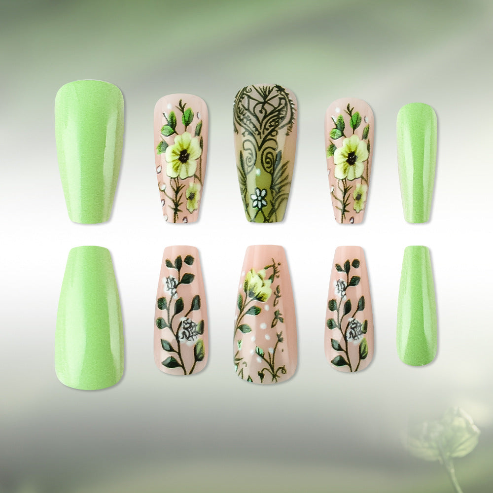 Florales gemustertes Gel-Nagelkunstset Brehn