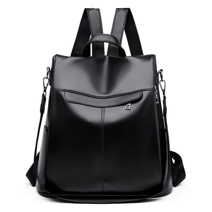 Vielseitiger Strukturierter Leder Rucksack Brehn