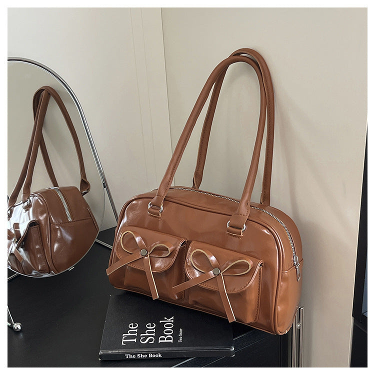 Stilvolle multifunktionale Handtasche mit Schleifendetail Brehn
