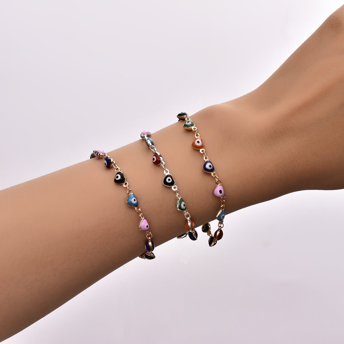 Farbige Böse-Augen-Charms-Anklet Brehn
