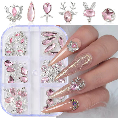 Dekorative 3D Nagelkunst Charms Set