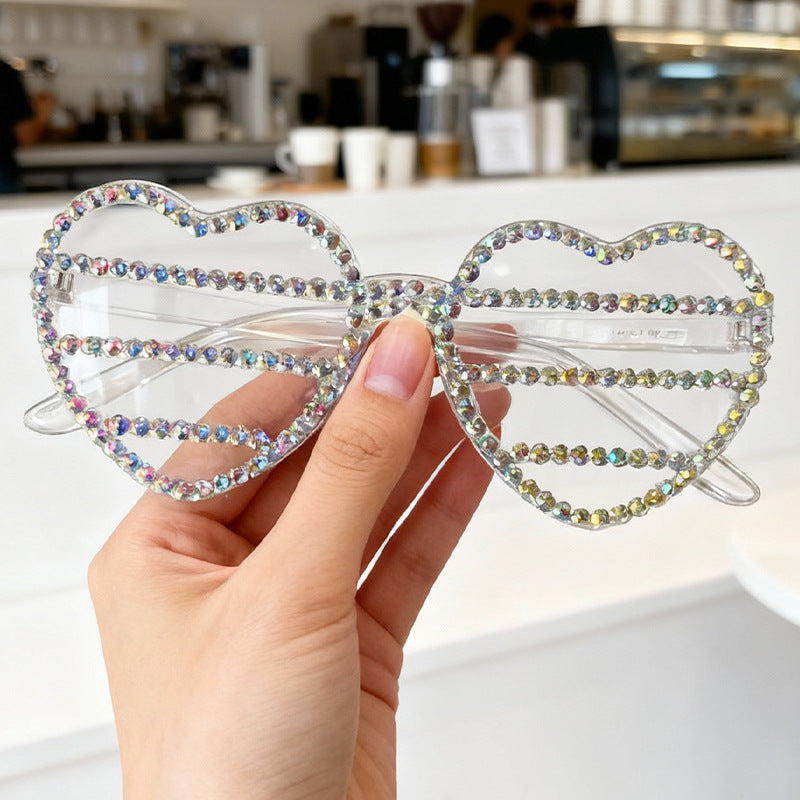 Dekorative Strass-verschönerte herzförmige Sonnenbrille Brehn 1787141270