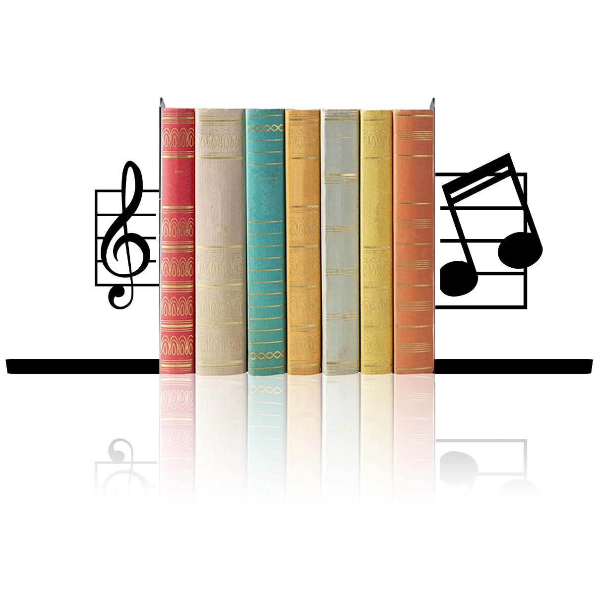 Musikalische Noten Buchstützen