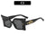 Übergroße quadratische Sonnenbrille mit einzigartigem goldenen Schlangendetail