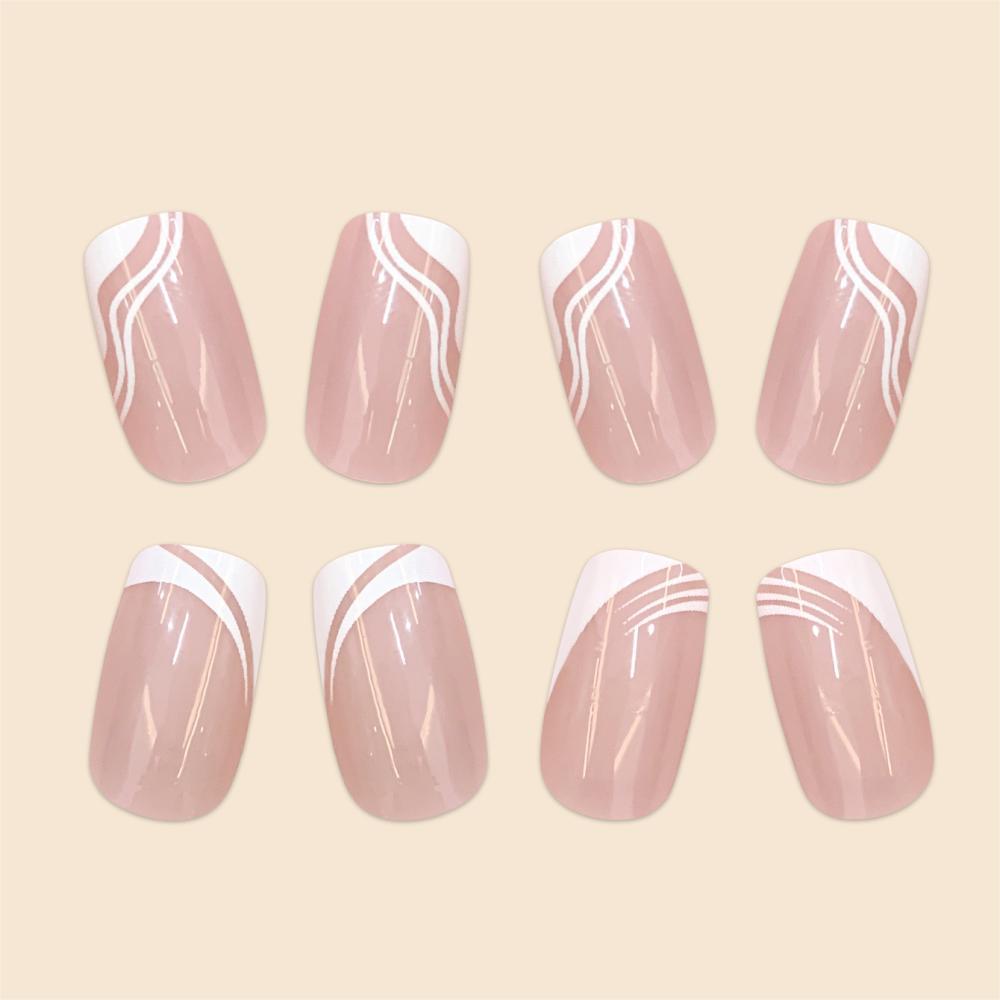 Elegantes French Tip Nagelkunst Set