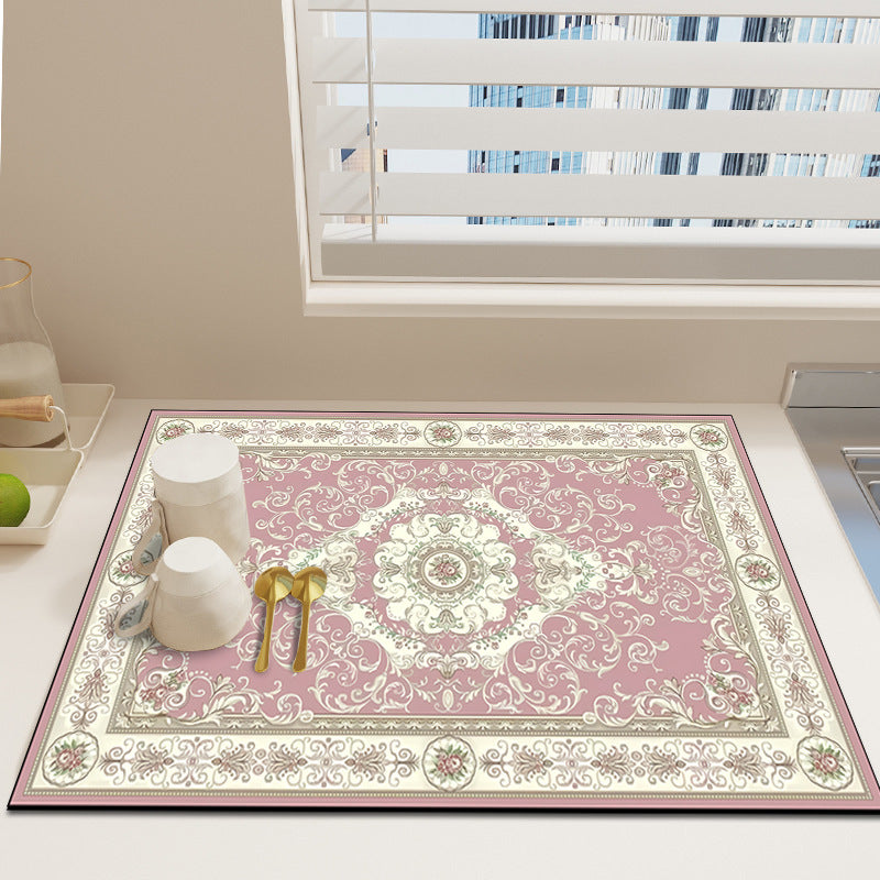 Floral Print Dekorative Teppich
