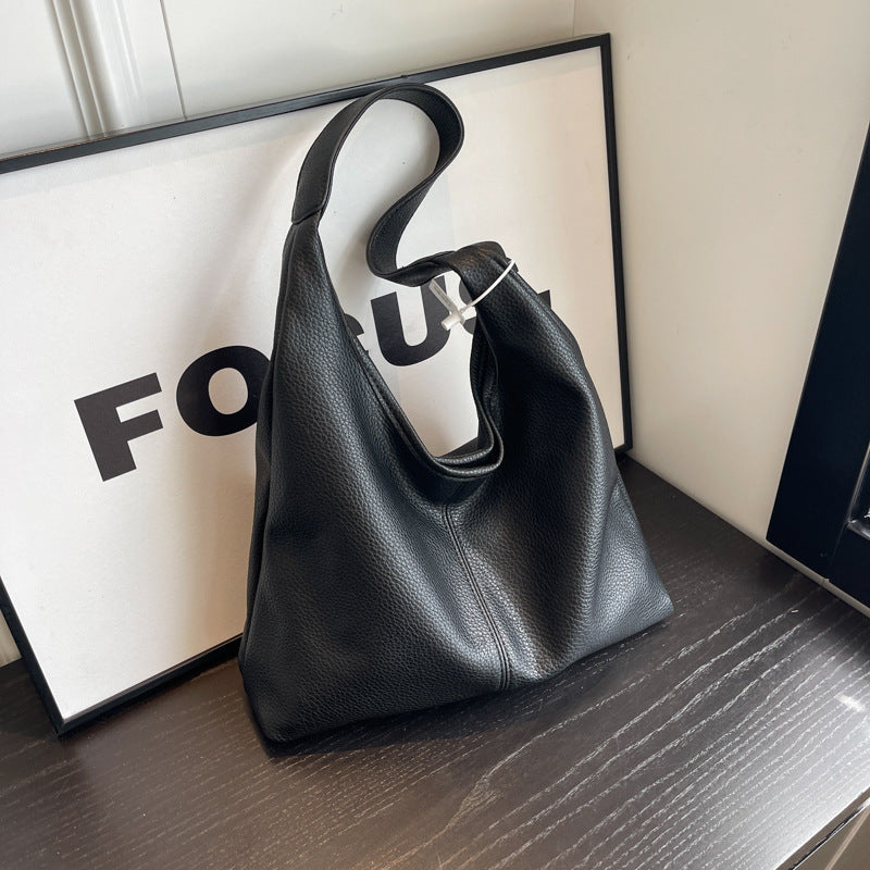 Texturierte Leder Hobo-Tasche Brehn