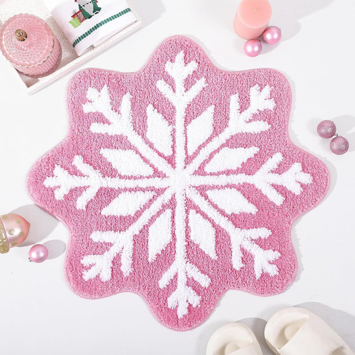 Dekorative Schneeflocken-Teppich