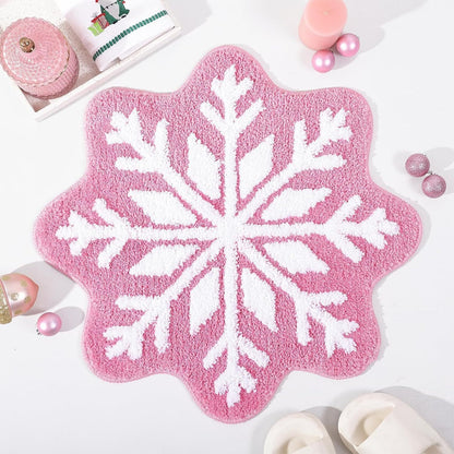 Dekorative Schneeflocken-Teppich