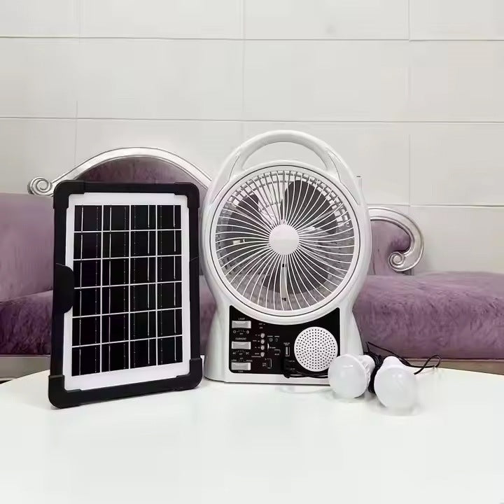 Damen tragbarer Solarventilator mit LED-Leuchten Brehn