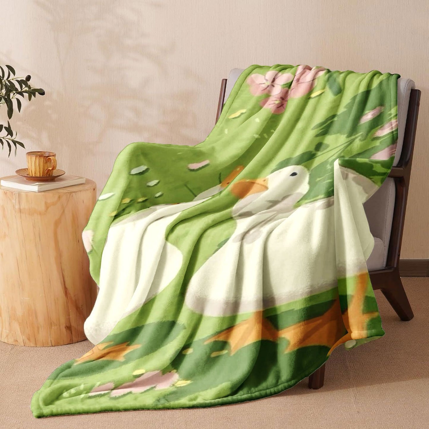 Launische Enten-Themen Fleece-Wurfdecke