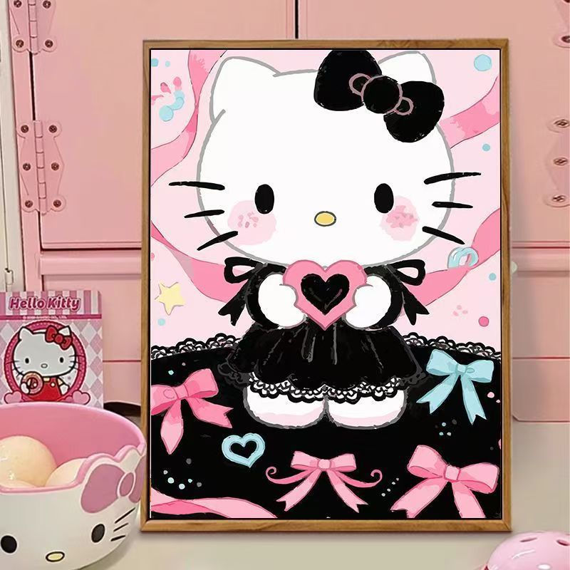 Hello Kitty-Themen Illustration Leinwand Kunst Brehn