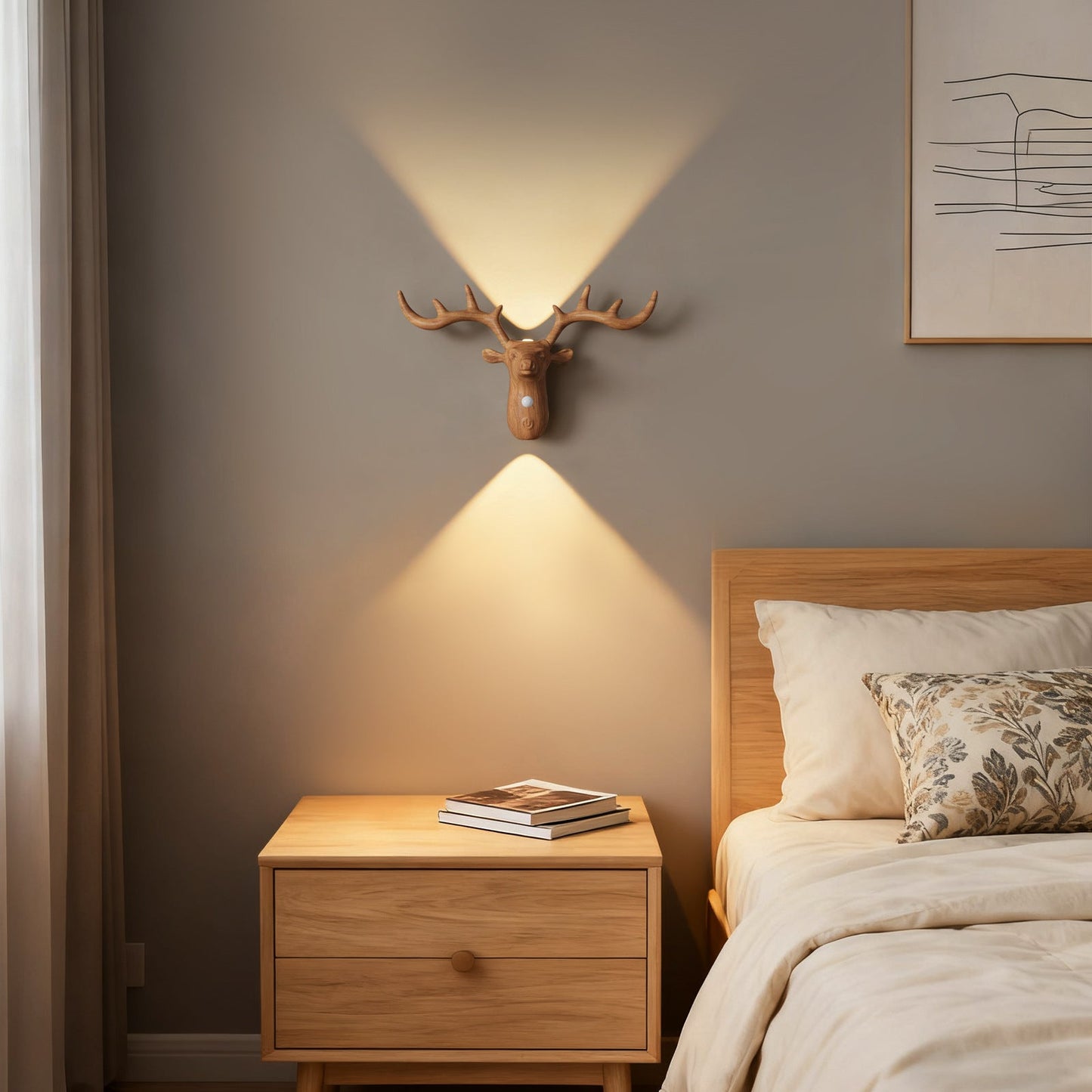 Neue LED Bewegungsmelder Nachttisch Wandlampe Wiederaufladbare Magnetische Kabellose Schlafzimmer Wandlicht