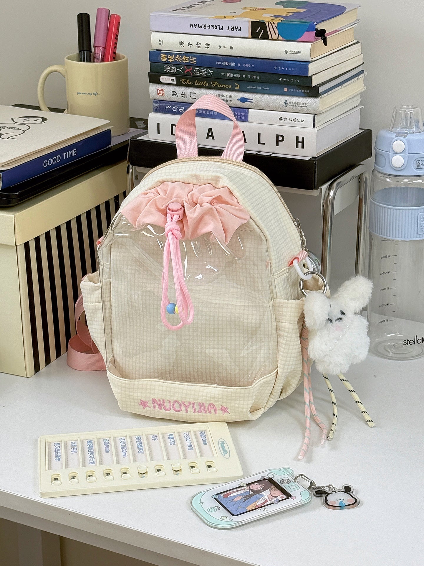 Niedlicher transparenter Mini-Schulrucksack
