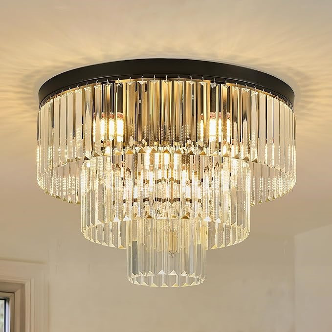 Moderne Kristall Deckenleuchte Flush Mount