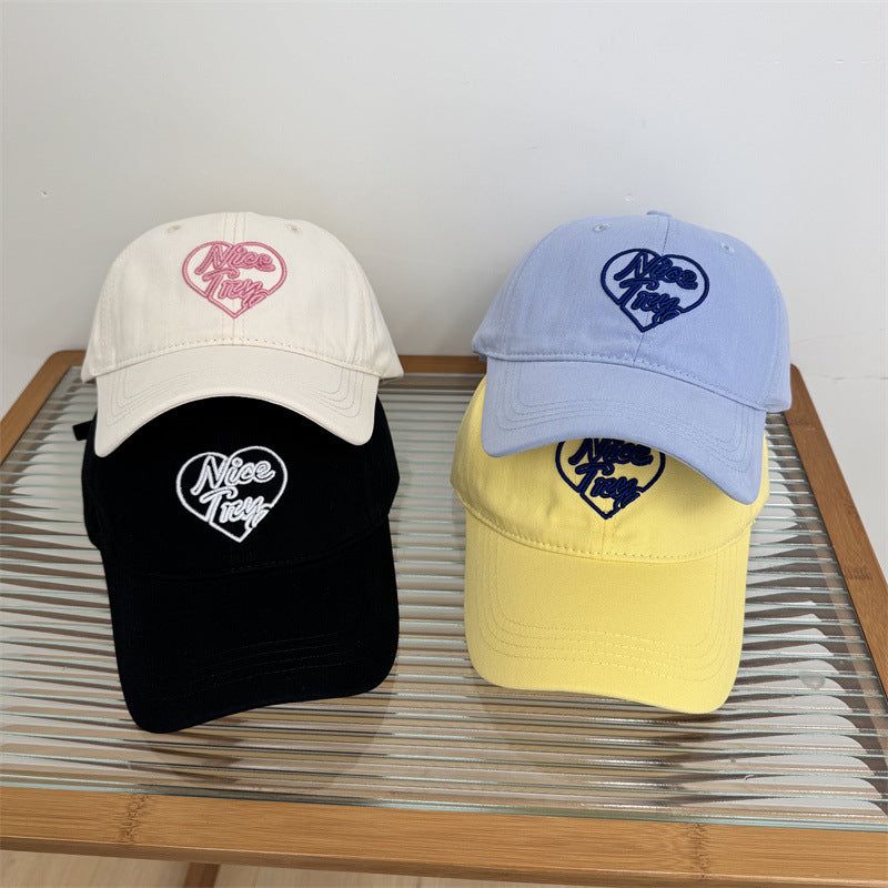 Frauen Bestickte Herz-Detail Baseballmütze Brehn