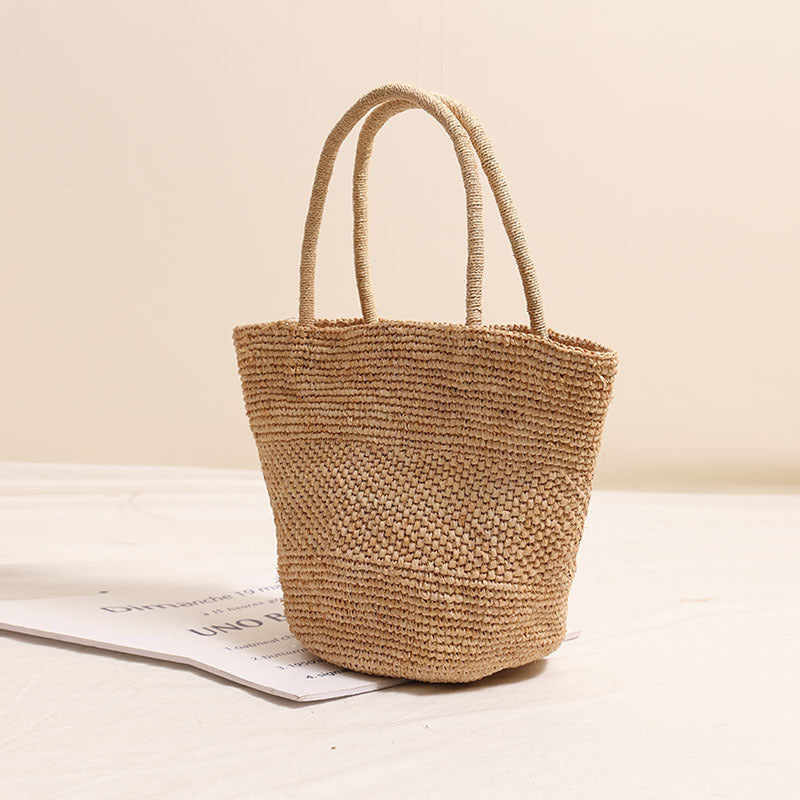 Damen Handgefertigte Basttasche im modernen Stil Brehn