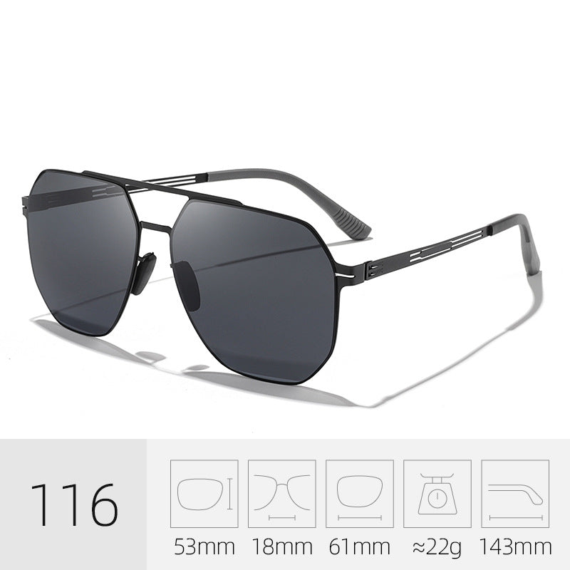 Premium Geometrischer Rahmen Sonnenbrille Brehn