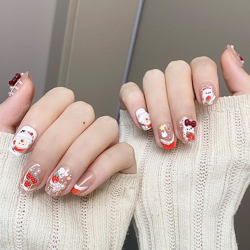 Stylische Press-On-Nageltips mit Leopardendesign Brehn