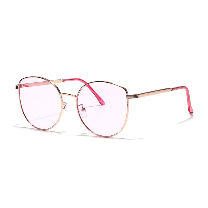 Damen geometrische Sonnenbrille mit schmalem Metallrahmen Brehn