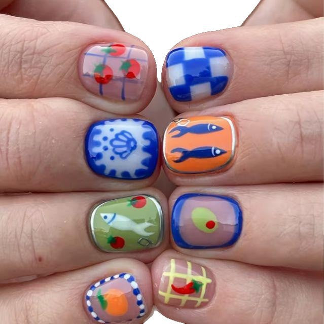 Verspielt Künstlerisches Nageldesign Brehn