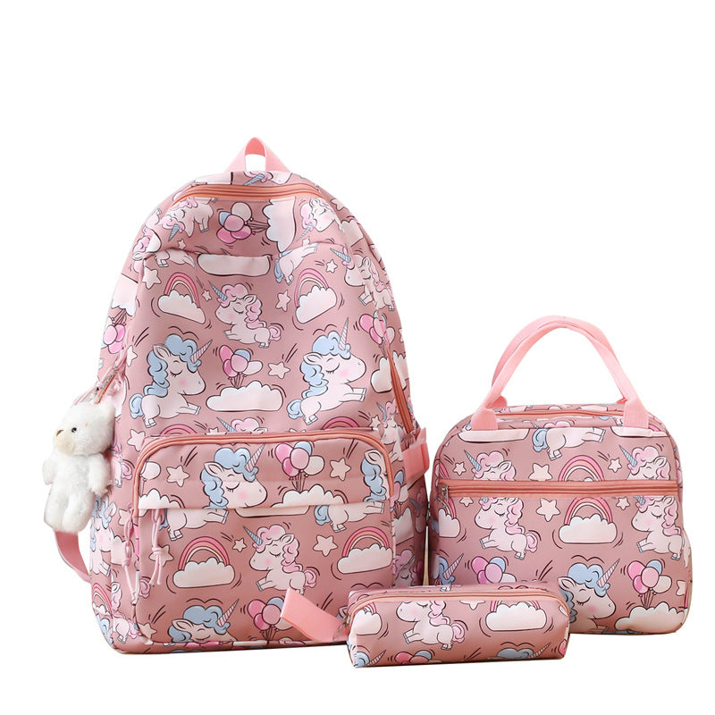 Rucksackset mit Buntem Einhorn-Motiv Brehn